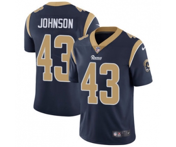 Nike Rams #43 John Johnson Navy Blue Team Color Men's Stitched NFL Vapor Untouchable Limited Jersey