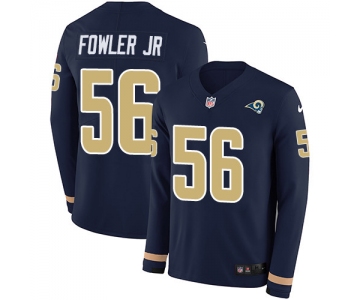 Nike Rams #56 Dante Fowler Jr Navy Blue Team Color Men's Stitched NFL Limited Therma Long Sleeve Jersey