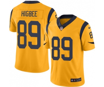 Nike Rams #89 Tyler Higbee Gold Men's Stitched NFL Limited Rush Jersey