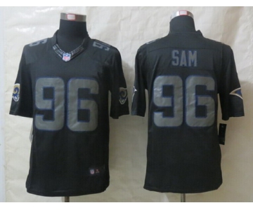 Nike St. Louis Rams #96 Michael Sam Black Impact Limited Jersey