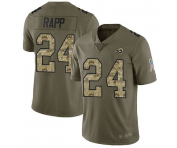 Rams #24 Taylor Rapp Olive Camo Men's Stitched Football Limited 2017 Salute To Service Jersey