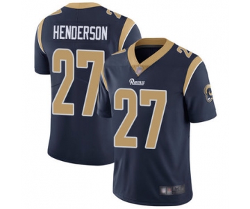 Rams #27 Darrell Henderson Navy Blue Team Color Men's Stitched Football Vapor Untouchable Limited Jersey