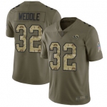 Rams #32 Eric Weddle Olive Camo Men's Stitched Football Limited 2017 Salute To Service Jersey