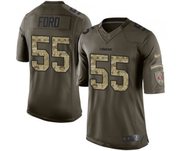 49ers #55 Dee Ford Green Men's Stitched Football Limited 2015 Salute To Service Jersey