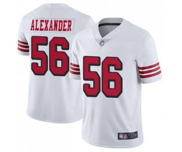 49ers #56 Kwon Alexander White Rush Men's Stitched Football Vapor Untouchable Limited Jersey