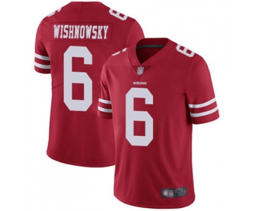 49ers #6 Mitch Wishnowsky Red Team Color Men's Stitched Football Vapor Untouchable Limited Jersey