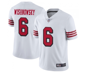 49ers #6 Mitch Wishnowsky White Rush Men's Stitched Football Vapor Untouchable Limited Jersey