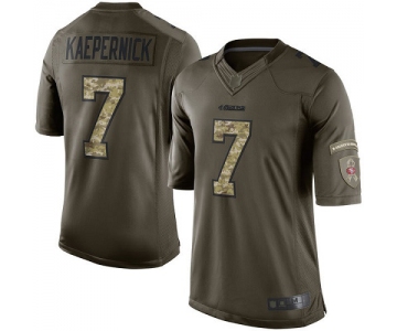49ers #7 Colin Kaepernick Green Men's Stitched Football Limited 2015 Salute To Service Jersey