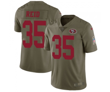 Men's Nike San Francisco 49ers #35 Eric Reid Olive 2017 Salute to Service NFL Limited Stitched Jersey