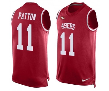 Men's San Francisco 49ers #11 Quinton Patton Red Hot Pressing Player Name & Number Nike NFL Tank Top Jersey