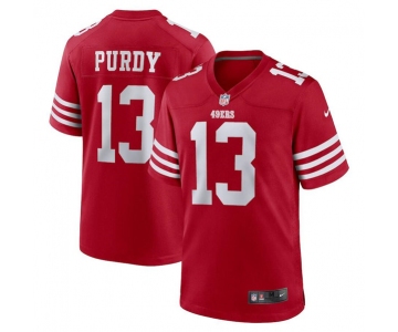 Men's San Francisco 49ers #13 Brock Purdy Red Stitched Game Football Jersey