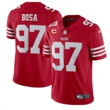 Men's San Francisco 49ers 2022 #97 Nike Bosa Red Scarlet With 1-star C Patch Vapor Untouchable Limited Stitched Football Jersey