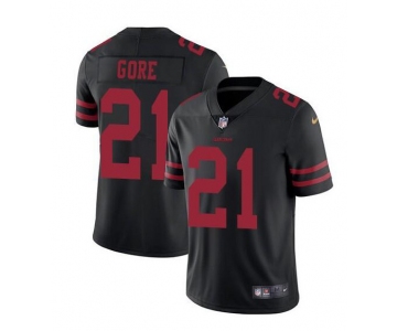 Men's San Francisco 49ers #21 Frank Gore Black Vapor Untouchable Limited Stitched Jersey