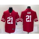 Men's San Francisco 49ers #21 Frank Gore Red 2021 Vapor Untouchable Stitched NFL Nike Limited Jersey