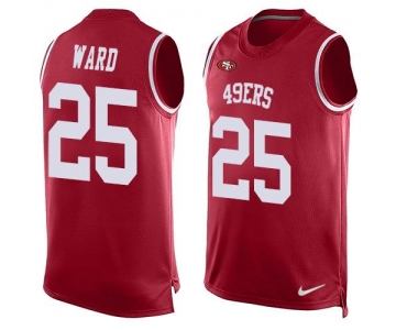 Men's San Francisco 49ers #25 Jimmie Ward Red Hot Pressing Player Name & Number Nike NFL Tank Top Jersey