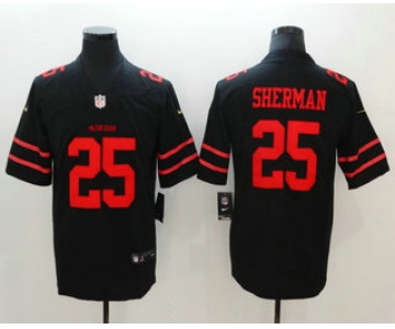 Men's San Francisco 49ers #25 Richard Sherman Black 2017 Vapor Untouchable Stitched NFL Nike Limited Jersey