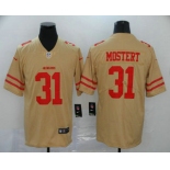 Men's San Francisco 49ers #31 Raheem Mostert Gold 2019 Inverted Legend Stitched NFL Nike Limited Jersey