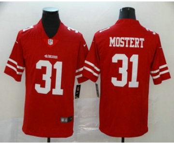 Men's San Francisco 49ers #31 Raheem Mostert Red 2017 Vapor Untouchable Stitched NFL Nike Limited Jersey