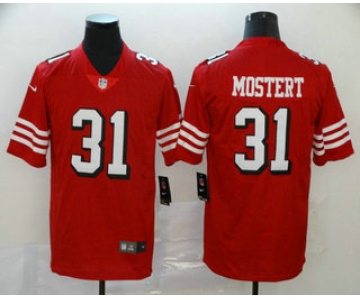 Men's San Francisco 49ers #31 Raheem Mostert Red New 2018 Color Rush Vapor Untouchable Limited Jersey