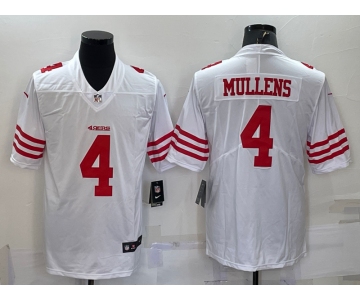 Men's San Francisco 49ers #4 Nick Mullens 2022 New White Vapor Untouchable Stitched Jersey