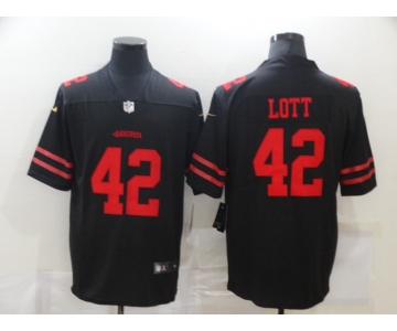 Men's San Francisco 49ers #42 Ronnie Lott Black 2017 Vapor Untouchable Stitched NFL Nike Limited Jersey