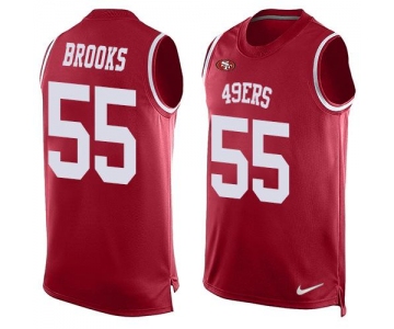 Men's San Francisco 49ers #55 Ahmad Brooks Red Hot Pressing Player Name & Number Nike NFL Tank Top Jersey