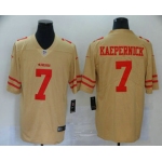 Men's San Francisco 49ers #7 Colin Kaepernick Gold 2019 Inverted Legend Stitched NFL Nike Limited Jersey