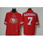 Men's San Francisco 49ers #7 Colin Kaepernick Red 2020 Big Logo Vapor Untouchable Stitched NFL Nike Fashion Limited Jersey