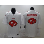 Men's San Francisco 49ers #7 Colin Kaepernick White 2020 Shadow Logo Vapor Untouchable Stitched NFL Nike Limited Jersey