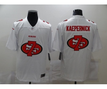 Men's San Francisco 49ers #7 Colin Kaepernick White 2020 Shadow Logo Vapor Untouchable Stitched NFL Nike Limited Jersey