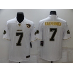 Men's San Francisco 49ers #7 Colin Kaepernick White 75th Patch Golden Edition Stitched NFL Nike Limited Jersey