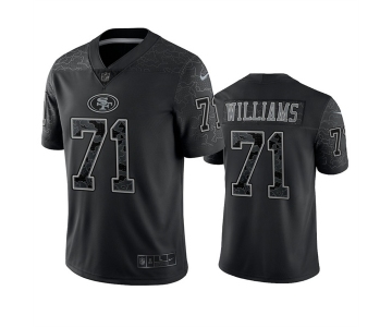 Men's San Francisco 49ers #71 Trent Williams Black Reflective Limited Stitched Football Jersey