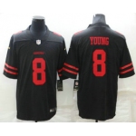 Men's San Francisco 49ers #8 Steve Young Black Vapor Untouchable Stitched NFL Nike Limited Jersey