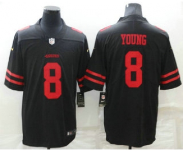Men's San Francisco 49ers #8 Steve Young Black Vapor Untouchable Stitched NFL Nike Limited Jersey