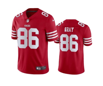 Men's San Francisco 49ers #86 Danny Gray Red Stitched Football Jersey