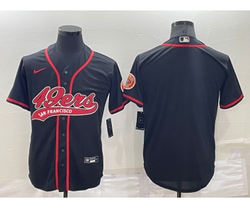 Men's San Francisco 49ers Blank Black Stitched MLB Cool Base Nike Baseball Jersey