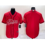 Men's San Francisco 49ers Blank Red Stitched MLB Cool Base Nike Baseball Jersey