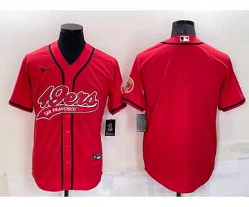 Men's San Francisco 49ers Blank Red Stitched MLB Cool Base Nike Baseball Jersey