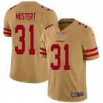 Men's San Francisco 49ers Gold Limited #31 Raheem Mostert Football Inverted Legend Jersey