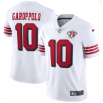 Nike 49ers 10 Jimmy Garoppolo White 75th Anniversary Color Rush Vapor Untouchable Limited Jersey