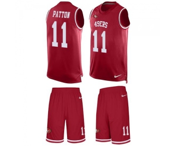 Nike 49ers #11 Quinton Patton Red Team Color Men's Stitched NFL Limited Tank Top Suit Jersey
