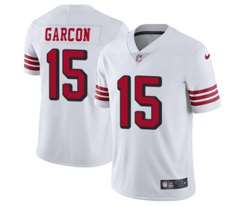 Nike 49ers #15 Pierre Garcon White Rush Men's Stitched NFL Vapor Untouchable Limited Jersey