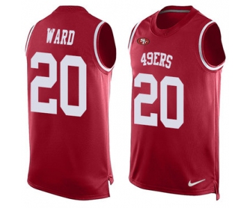 Nike 49ers #20 Jimmie Ward Red Team Color Men's Stitched NFL Limited Tank Top Jersey
