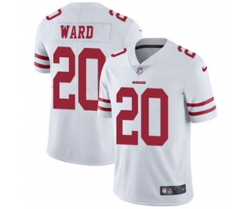 Nike 49ers #20 Jimmie Ward White Men's Stitched NFL Vapor Untouchable Limited Jersey