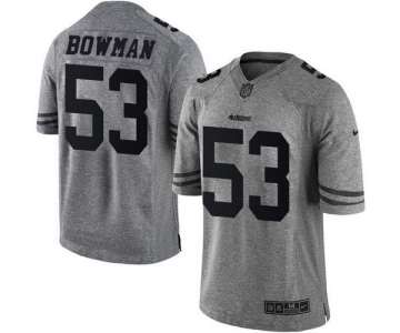 Nike 49ers #53 NaVorro Bowman Gray Men's Stitched NFL Limited Gridiron Gray Jersey