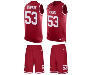 Nike 49ers #53 NaVorro Bowman Red Team Color Men's Stitched NFL Limited Tank Top Suit Jersey