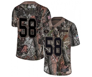 Nike 49ers #58 Weston Richburg Camo Men's Stitched NFL Limited Rush Realtree Jersey