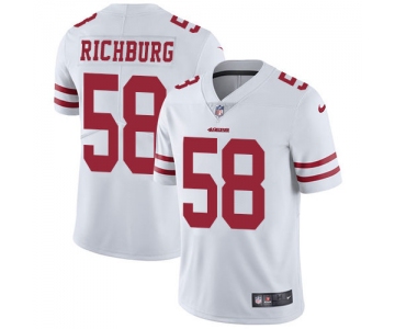 Nike 49ers #58 Weston Richburg White Men's Stitched NFL Vapor Untouchable Limited Jersey