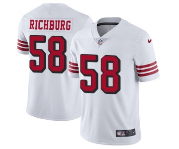 Nike 49ers #58 Weston Richburg White Rush Men's Stitched NFL Vapor Untouchable Limited Jersey