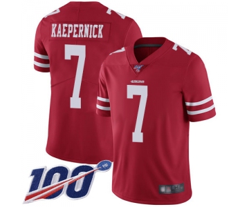 Nike 49ers #7 Colin Kaepernick Red Team Color Men's Stitched NFL 100th Season Vapor Limited Jersey